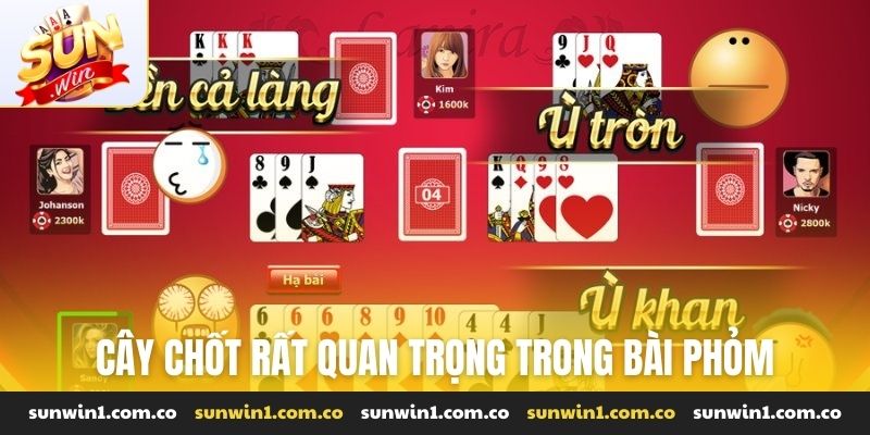 Cây chốt rất quan trọng trong bài phỏm