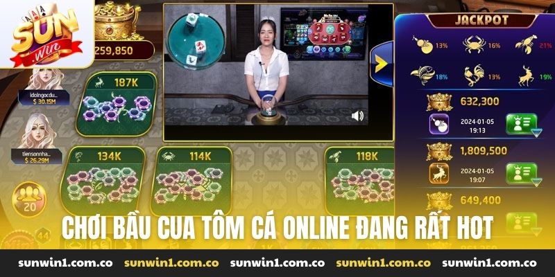 Chơi bầu cua tôm cá online đang rất HOT