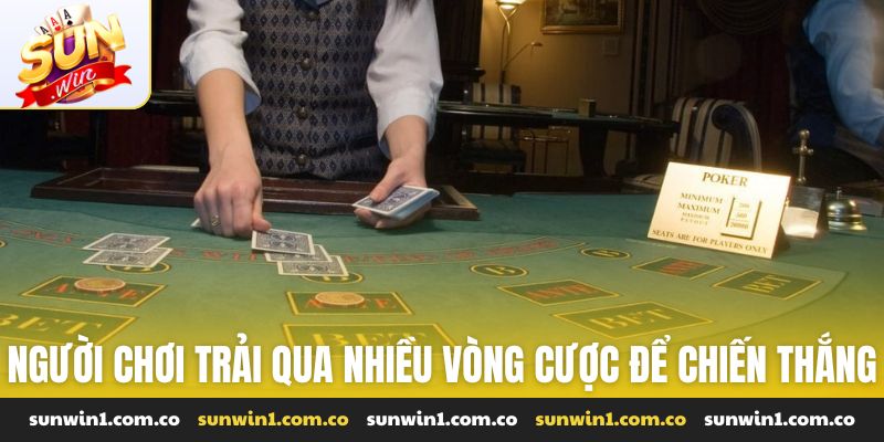 Người chơi trải qua nhiều vòng cược để chiến thắng