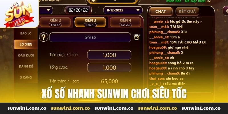 Xổ số nhanh Sunwin chơi siêu tốc